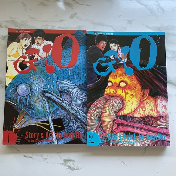 Viz Other - Gyo Volumes 1-2 Junji Ito Viz Pulp Manga Graphic Novel Horror Used